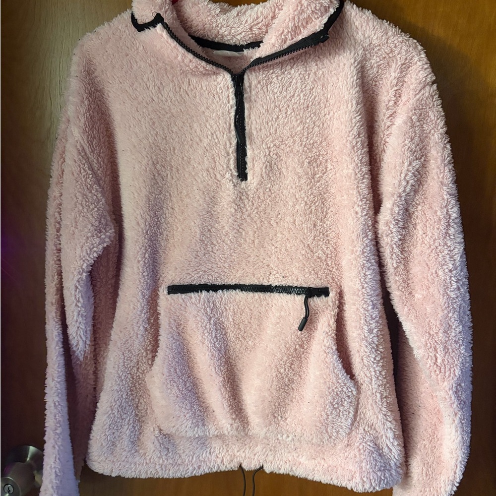 No Boundaries Pink Sherpa Quarter Zip
